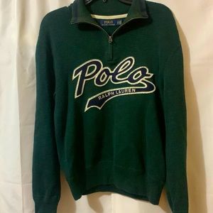 Green polo sweater
